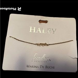 Hayley name adjustable freedom bracelet